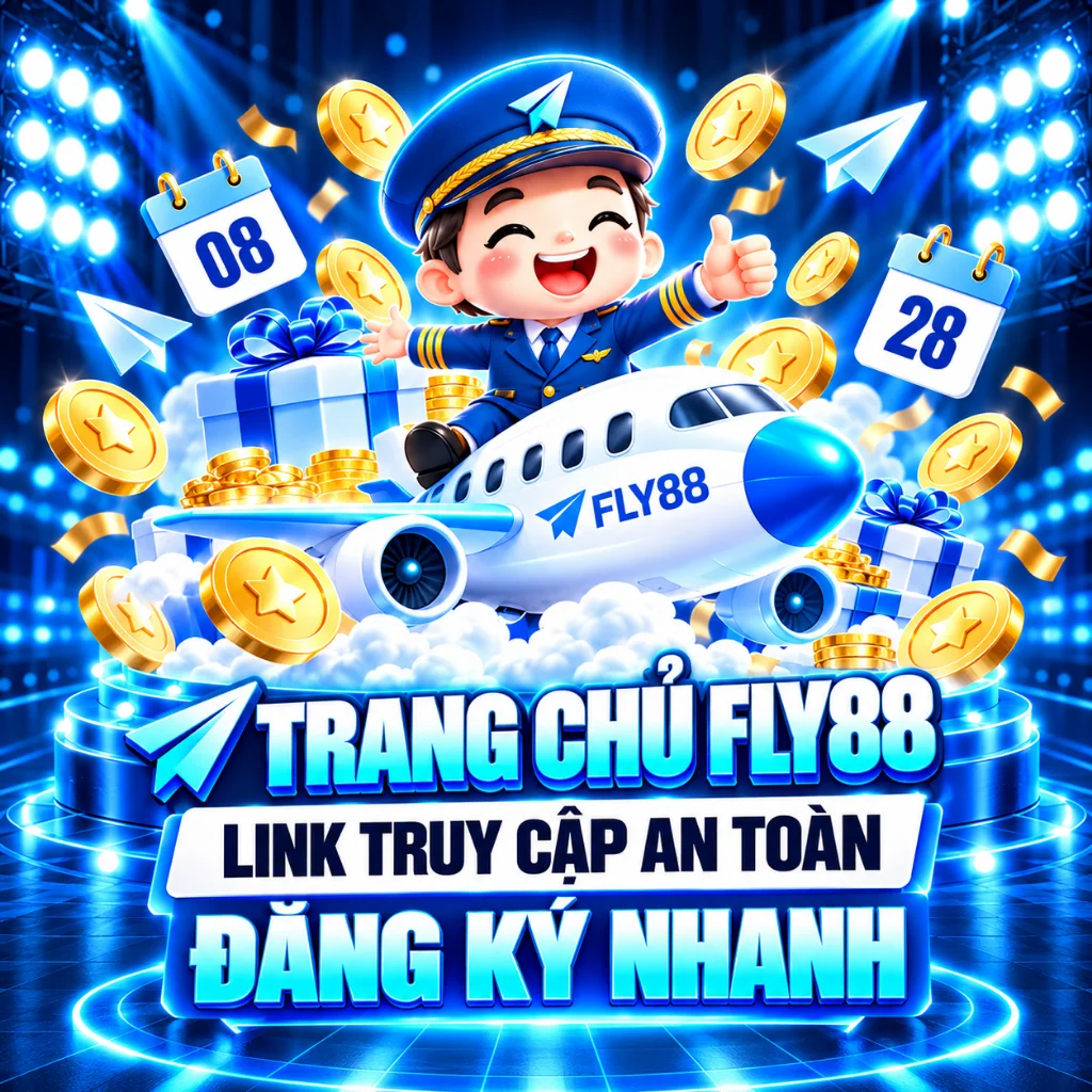Banner FLY88 phiên bản mobile với link truy cập an toàn và đăng ký nhanh